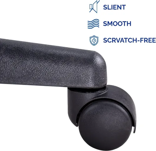 Miniatura 7 de JMU Taburete rodante con ruedas, taburete de asiento grande de cuero de PVC, capacidad de peso de 400 libras, altura ajustable resistente para Azul