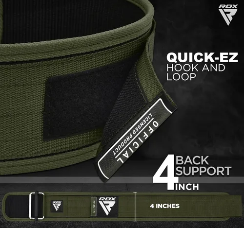 Miniatura 5 de Cinturón de levantamiento de pesas RDX - AUTO LOCK 4" Premium ajustable para gimnasio para entrenamiento cruzado olímpico - Soporte para hombres
