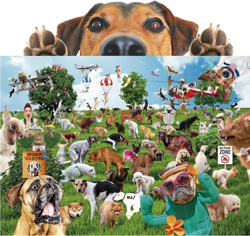 Miniatura 13 de Rompecabezas de 1000 Piezas de Perros Haciendo Popó para Adultos - Divertido Rompecabezas de Broma de Cachorritos Haciendo Popó para Amantes