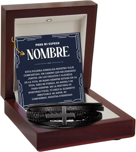 Pulseras para mi esposo, regalo para hombre 14 de febrero, regalos de aniversario para mi esposo, un regalo único para el amor de mi vida, el amor
