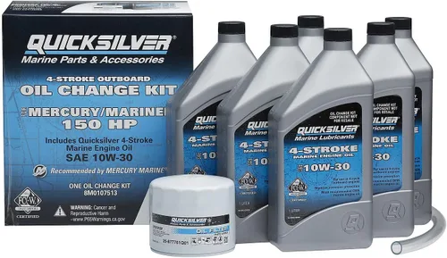 Miniatura 13 de Kit de cambio de aceite Quicksilver de 4 tiempos – para motores fuera de borda Mercury – 15, 20, 25, 30, 40, 50, 60, 75, 90, 115, 150, 175, 200