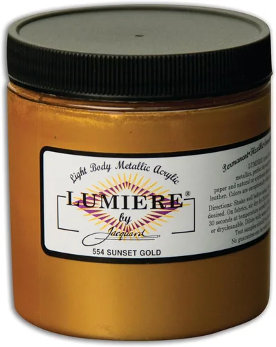 Miniatura 68 de Jacquard Lumiere Pintura para Tela de 2.25oz Turquesa Nacarado - Pintura Metálica para Tela, Cuero, Lienzo, Papel y Madera - Pintura Acrílica