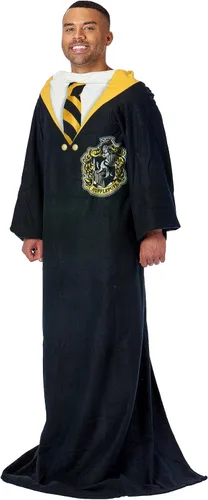 Miniatura 2 de NORTHWEST Manta Cómoda de Harry Potter con Mangas, 48 x 71 Pulgadas, Hufflepuff Manda, Acogedor Uniforme de Casa de Harry Potter