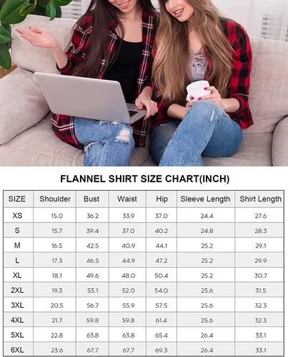 Miniatura 6 de siliteelon Camisas de franela a cuadros para mujer, de manga larga, con botones, de algodón, estilo novio, informal, con puños