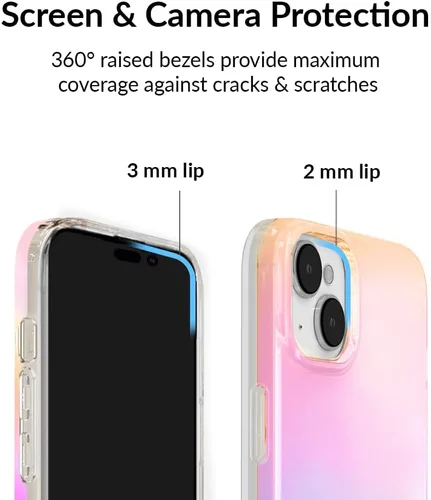 Miniatura 4 de VELVET CAVIAR Funda para iPhone 14, probada en caídas de 10 pies, ópalo blanco iridiscente Blanco (White Opal)