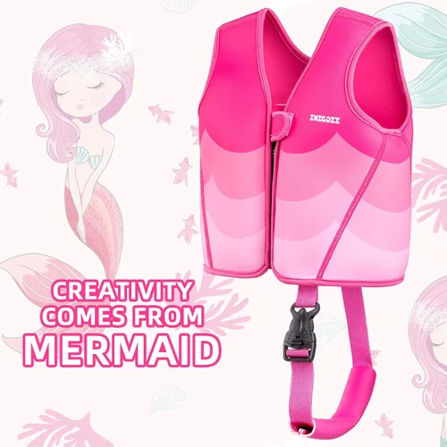 Miniatura 3 de Chaleco de natación para niños pequeños, chaqueta de natación para niños, chaleco de entrenamiento de natación con correa de seguridad ajustable Rosa