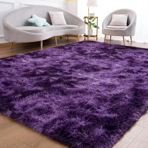 Miniatura 12 de Goideal Alfombra mullida para dormitorio, sala de estar, alfombra de noche beige de 2 x 6 pies, pelo largo de pelo sintético, alfombra moderna