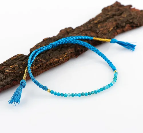 Miniatura 6 de Thecraftman - Pulsera trenzada de cuentas naturales, cristales energéticos, regalo para ella, pulsera de protección de hilo trenzado de mano