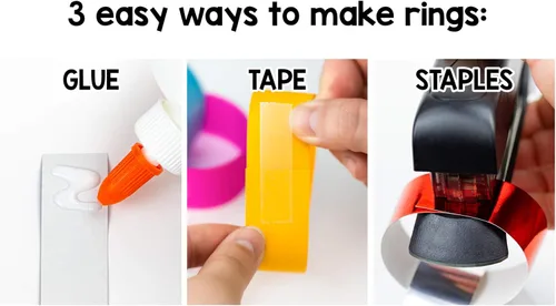 Miniatura 5 de Mighty Bright - Tiras de cadena de papel, 1 x 8 pulgadas, 180 unidades, varios