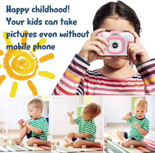 Miniatura 6 de Cámara para niños, videocámara digital para selfie, 1080P, doble lente de 2.4 pulgadas, HD, regalos electrónicos de cumpleaños, Navidad, juguetes