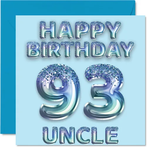 Miniatura 230 de Stuff4 Tarjeta de primer cumpleaños para niños, globo de fiesta con purpurina azul, tarjetas de feliz cumpleaños para niño de 1 año, nieto, hijo, 57