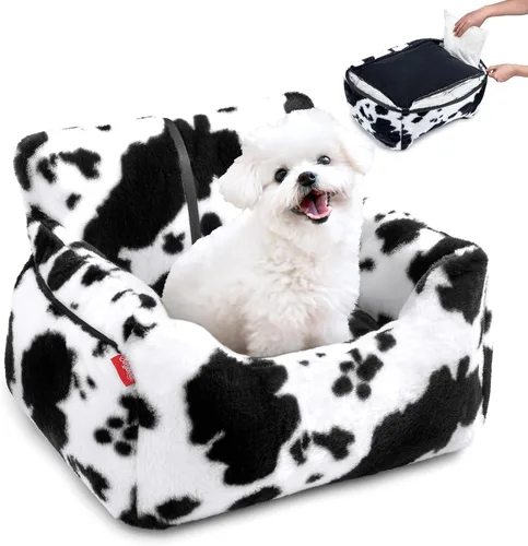 Miniatura 9 de BurgeonNest Asiento de coche para perros pequeños, totalmente desmontable y lavable, asientos para gatos menores de 25 libras, asientos suaves
