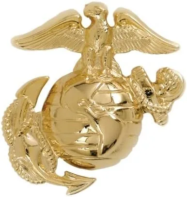 Dispositivo de gorra de vestir alistado por USMC, dorado, Multi
