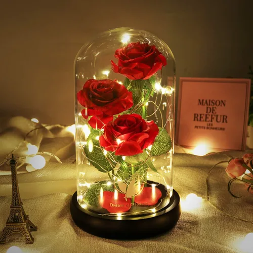 Miniatura 12 de Rosa preservada para el Día de la Madre para siempre, regalos para mamá, rosa bella y la bestia, regalos de cumpleaños para mujeres, rosa eterna