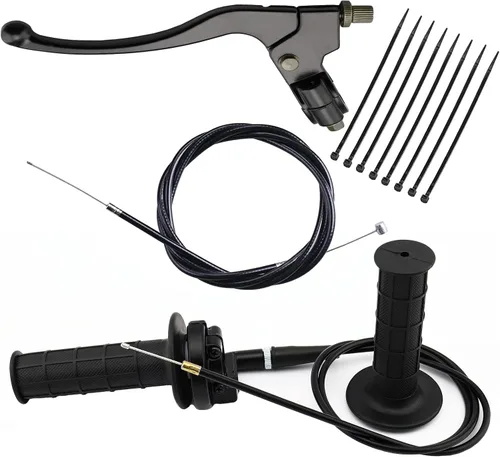 Miniatura 2 de Manija izquierda derecha y palanca de freno izquierda, cable de freno, cable del acelerador y abrazadera del acelerador, kit de palanca de freno