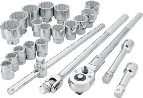CRAFTSMAN Juego de herramientas mecánicas, accionamiento de 3/4 pulgadas, trinquete, enchufes, barras de extensión, mango en T, 22 piezas (CMMT17904)