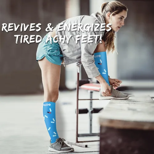 Miniatura 2 de COOLOVER - 6 pares de calcetines de compresión con cobre para mujeres y hombres, el mejor soporte para correr, atletismo, enfermería, viajes