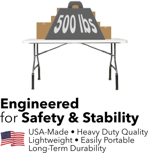 Miniatura 7 de Lift Your Table® Elevadores de mesa plegables, altura de barra (pie móvil), fabricados en los Estados Unidos, resistentes, resistentes, portátiles