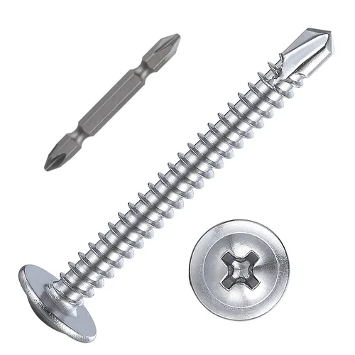 Miniatura 15 de (200 piezas) Wensilon #10×1" para Tornillos Autorroscantes para Chapa Metálica de Acero Inoxidable 410 con Cabeza de Brida de Alta Resistencia