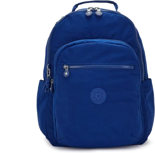 Miniatura 54 de Kipling Seoul - Mochila grande metálica para portátil de 15 pulgadas, Agua (Aqua Flowers)
