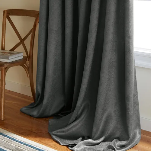 Miniatura 6 de TOWN & COUNTRY EVERYDAY - Cortinas de satén texturizado pesado sólido con lustre para interior, opacidad que oscurece la habitación, con ojales