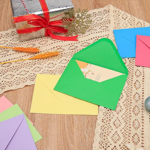 Miniatura 4 de Paquete de 100 sobres de 4 x 6, sobres de color A4 con solapa de contorno para invitaciones de compromiso, invitaciones de boda, anuncios, baby