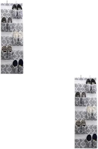 Miniatura 10 de Home Basics Almacenamiento de armario no tejido Arabesque (2, 6 estantes colgantes organizador de armario)