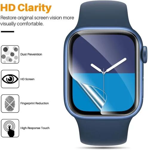 Miniatura 5 de LK 8 Pack para Protector de Pantalla de Apple Watch 44mm Serie 6/5 SE2 [Película Suave Mejorada] [Auto-Reparación] Película Ultradelgada, Protector