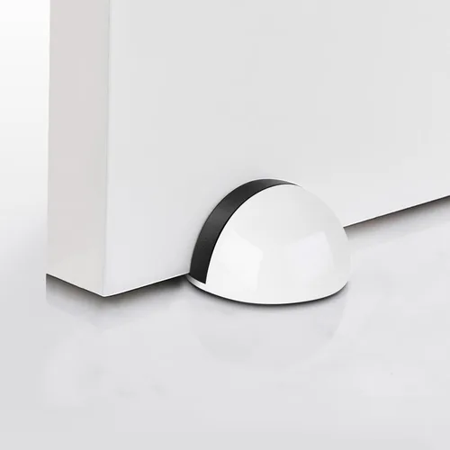 Miniatura 3 de Tope de puerta adhesivo sin necesidad de perforación, tope de puerta para piso, protector de puerta de goma, protector de pared, color blanco