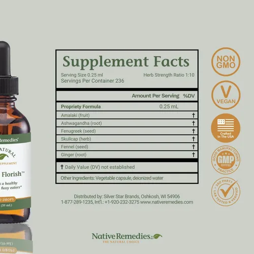 Miniatura 6 de Native Remedies Kiddie Florish - Suplemento de hierbas totalmente naturales que promueve un apetito saludable en los comedores quisquillosos - 2.0