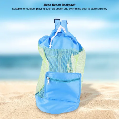 Miniatura 5 de TREETDOBV Bolsa de playa de malla, bolsa de playa grande, bolsas de playa impermeables a prueba de arena, juguetes de piscina, bolsas