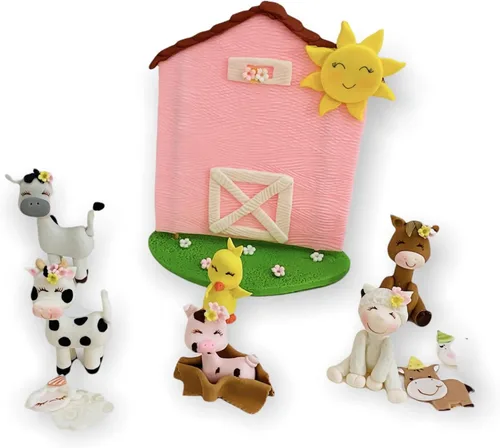 Miniatura 2 de Conjunto de granja 3D y sombreros de fiesta para cupcakes
