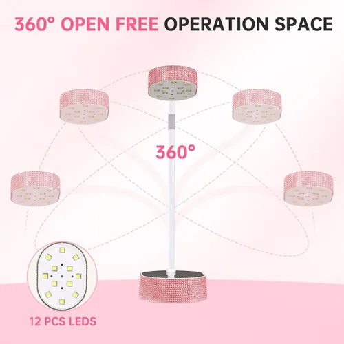 Miniatura 8 de Lámpara de uñas LED UV, mini luz UV para esmalte de uñas de gel, secador de uñas LED recargable, secado rápido, lámpara de uñas UV para el hogar