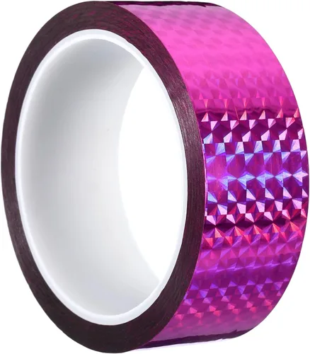 Miniatura 12 de PATIKIL Cinta prisma de 0.2 pulgadas x 55 yardas, adhesivo reflectante holográfico metalizado para detallar decoración de pared, arte de decoración