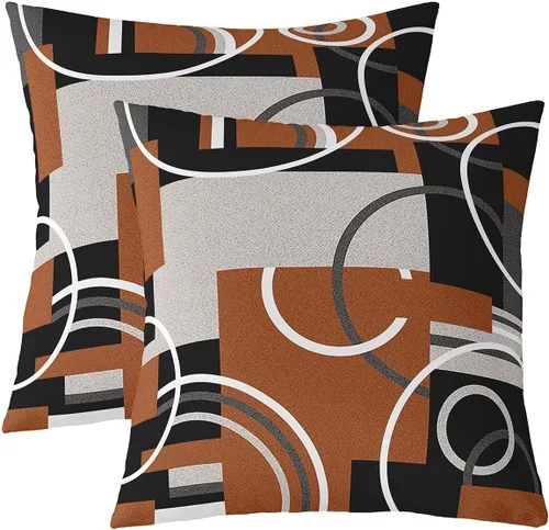 Miniatura 26 de Juego de 2 fundas de almohada de panal de abeja de 16 x 16 pulgadas, fundas de cojín geométricas hexagonales, fundas de almohada de colmena