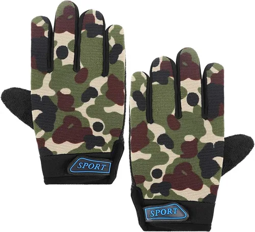 Miniatura 2 de Accmor Guantes de ciclismo para niños, transpirables, antideslizantes, guantes de dedo completo para niños, ciclismo, escalada, equitación, ciclismo