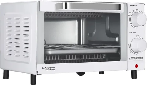 Miniatura 8 de Mainstay - Horno tostador combinado de electrodomésticos de cocina, se adapta a pizza de 9 pulgadas, capacidad de 4 rebanadas, circulación potente