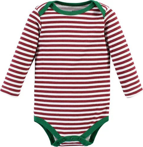 Miniatura 80 de Hudson Baby Body unisex de algodón de manga larga para bebé, leopardo rosa rojo