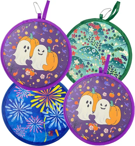 Miniatura 14 de MXY Ventilador plegable de Halloween, ventilador decorativo con patrón de fantasma y calabaza, ventilador de mano plegable, ventiladores de mano