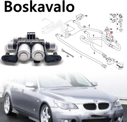 Miniatura 3 de 64116906652 Válvula de control del calentador para BMW E60 E63 E64 E65 M5 525i 528i 535i 545i 745i 750i