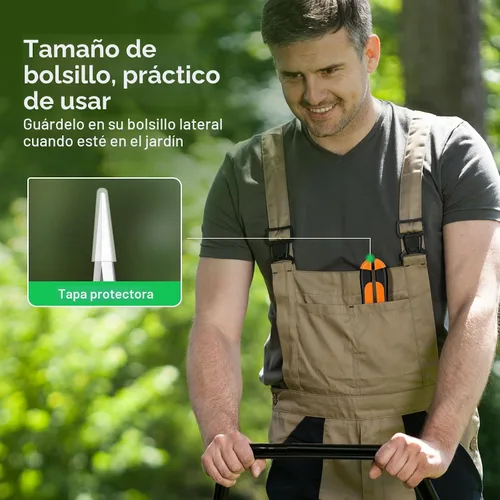 Miniatura 7 de Podadora manual VIVOSUN, para jardinería, con cuchillas rectas de acero inoxidable, Anaranjado