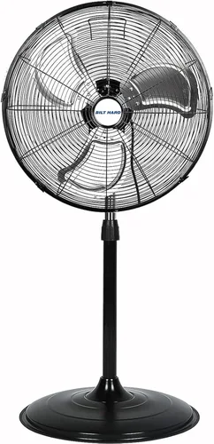 Miniatura 9 de BILT HARD - Ventilador de pie industrial de metal, resistente, de alta velocidad, oscilante, aspas de aluminio, 3 velocidades y certificado UL