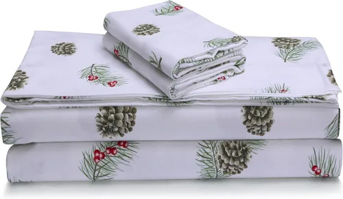 Miniatura 32 de Tribeca Living Sábanas de franela de algodón portugués tamaño King – Juego de sábanas de bolsillo profundo de 170 GSM para colchones de hasta 21 Ava