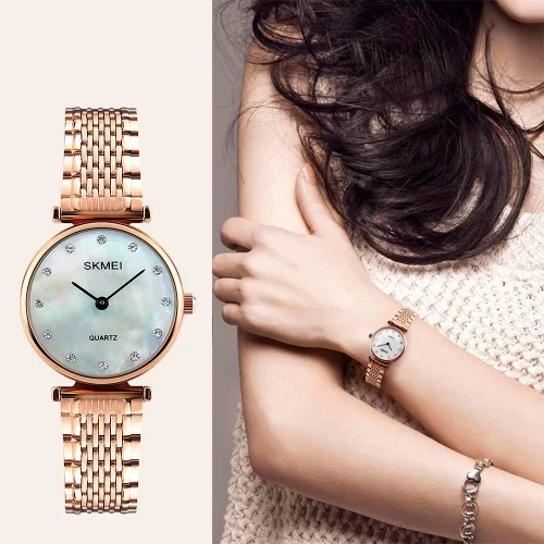 Miniatura 2 de SKMEI - Reloj de pulsera para mujer impermeable analógico de cuarzo para mujer