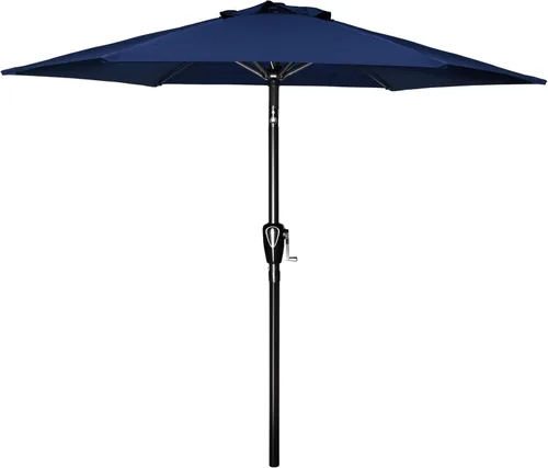 Miniatura 12 de Simple Deluxe - Paraguas de 9 pies para patio al aire libre, mesa de mercado, para jardín con botón de inclinación y manivela Turquesa