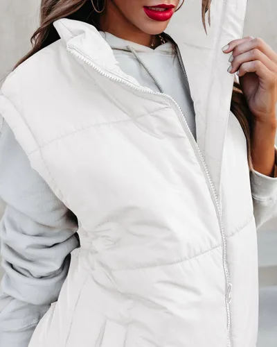 Miniatura 3 de Danedvi Chaleco acolchado sin mangas para mujer, con cremallera, cuello alto, con bolsillos, para exteriores