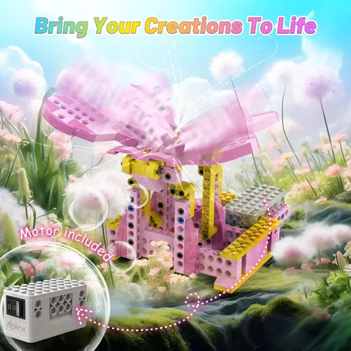 Miniatura 6 de Apitor Robot G STEM Kits para niñas de 6-7 años, juguetes de construcción eléctricos 8 en 1 para niños de 6-8 y 8-10 años, kit de ciencia