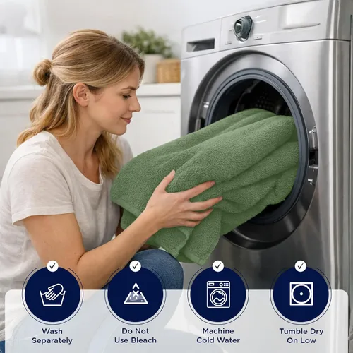 Miniatura 7 de DAN RIVER Paquete de 2 toallas de baño extra grandes de 35 x 70 pulgadas, toallas de baño grandes para adultos, juego de toallas de gran