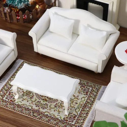 Miniatura 5 de Juego de dos sofás individuales y un sofá doble para casa de muñecas