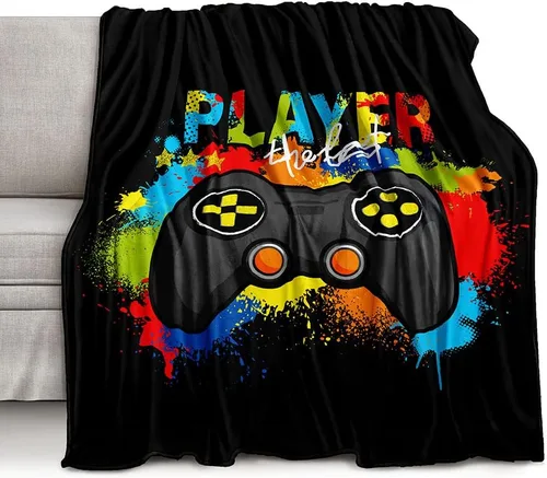 Miniatura 15 de lirs Bedding - Manta de juegos de 60 x 50 pulgadas súper suave, forro polar, regalo para sofá para niños, adolescentes, videojuegos (MT-A01, 60 x 50)